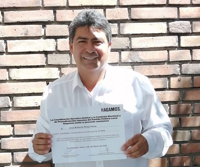 Antonio Pérez: Candidato de Hagamos a alcalde de El Salto