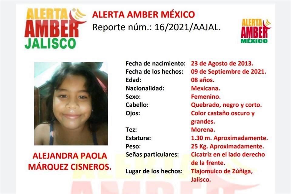Buscan a niña desaparecida en Tlajomulco