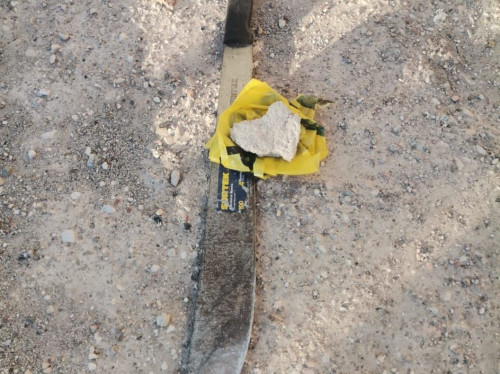 Detienen en La Azucena a hombre que agredía con machete a personas en la vía pública