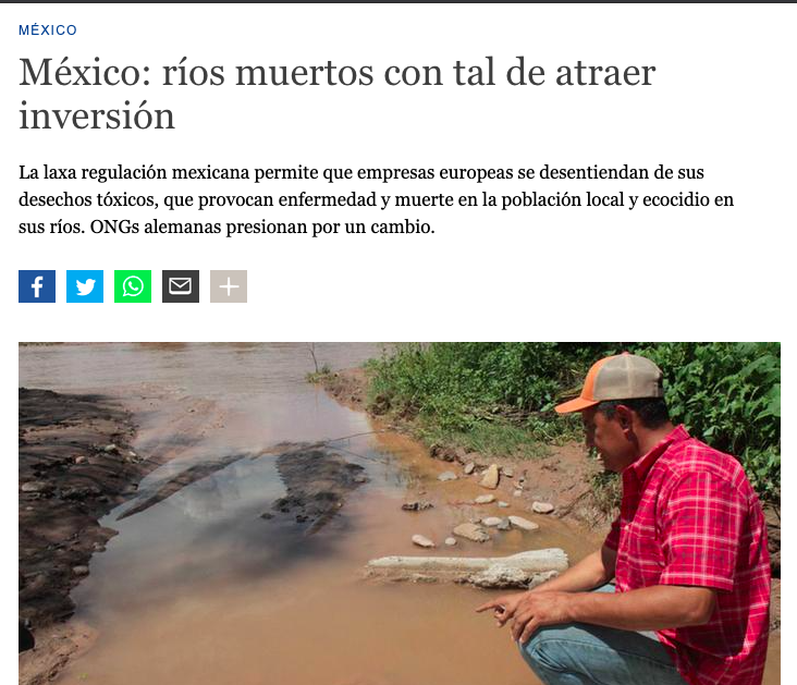 DW: ríos muertos con tal de atraer inversión