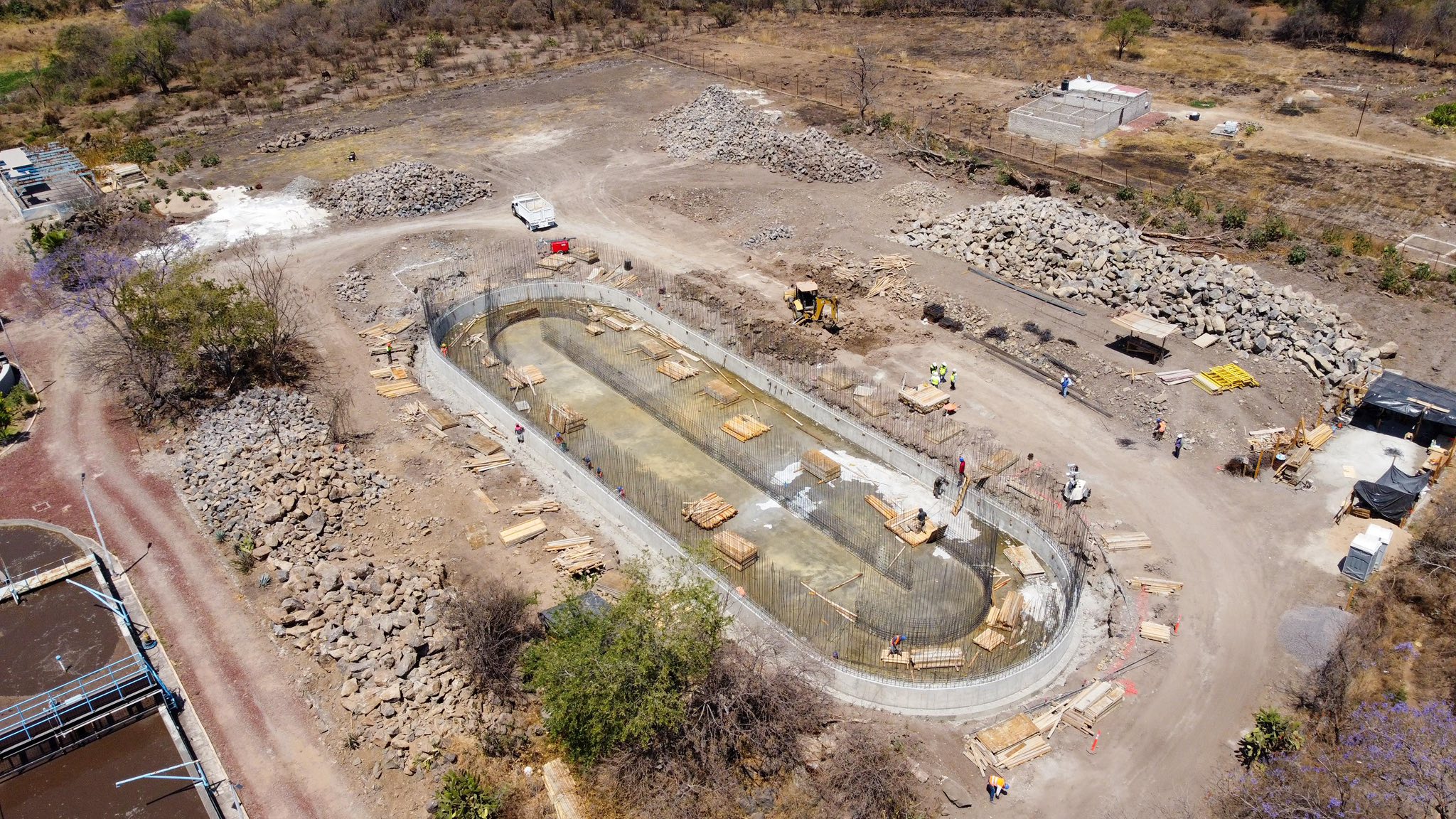 Juanacatlán: avanza ampliación de planta de tratamiento de aguas residuales