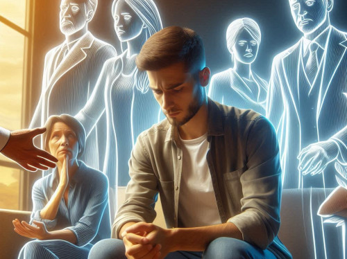 La familia de un adicto
