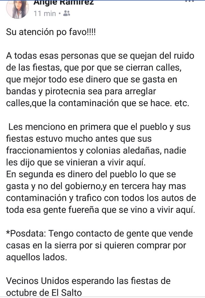 'Nadie les dijo que se vinieran a vivir aquí'