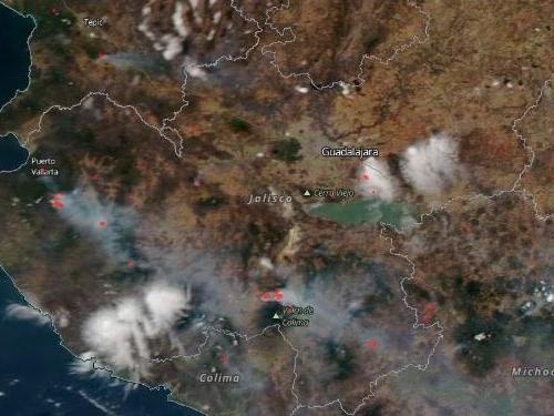 NASA muestra desde el espacio incendios forestales en México