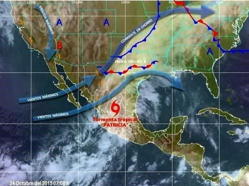 Patricia se degrada a tormenta tropical