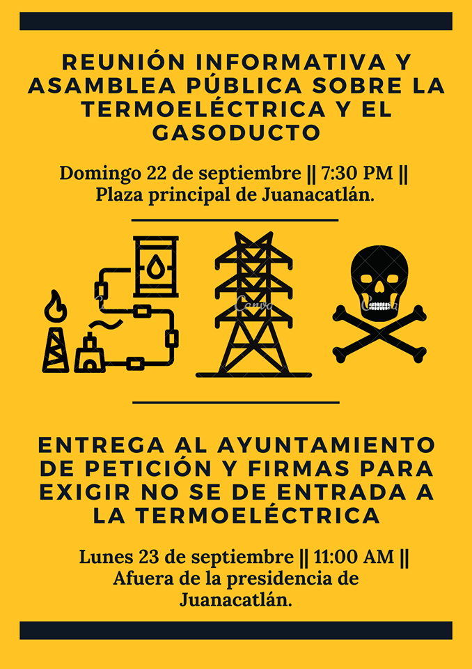 Piden no se le de entrada a termoeléctrica en Juanacatlán