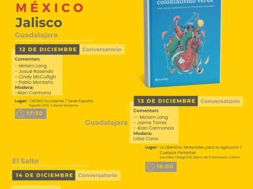 Invitan a conversatorio en El Salto por lanzamiento del libro "Más allá del colonialismo verde"