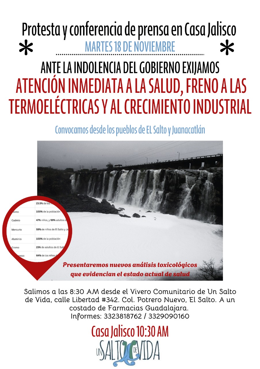 Presentarán evidencias de daño toxicológico en pobladores de El Salto y Juanacatlán