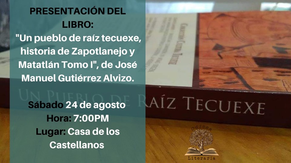 Presentarán libro 'Un Pueblo de Raíz Tecuexe'