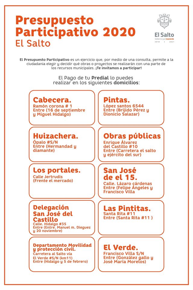 Presupuesto participativo en El Salto