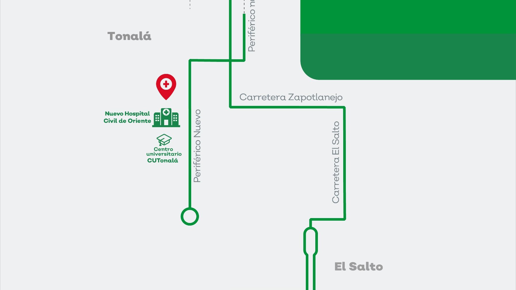 Refuerza servicio de transporte público al Nuevo Hospital Civil de Oriente y al CUTonalá